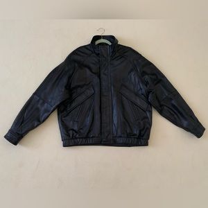 GOOD CONDITION Collezione SA Mens L 100% Leather Jacket with reinforced elbows